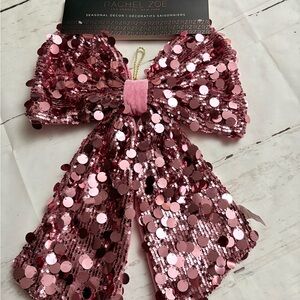 Rachel Zoe Glittering Pink Sequin Bow